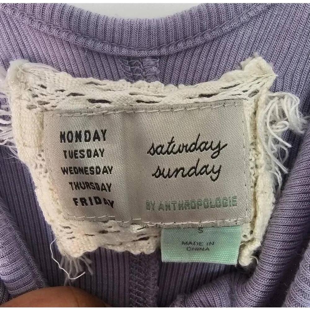 Anthropologie Saturday Sunday Lavender Belted Sleeveless Lounge Jumpsuit - Picture 4 of 12